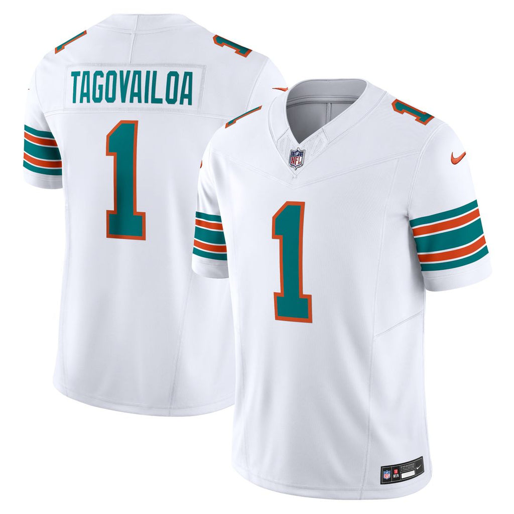 Tua Tagovailoa Miami Dolphins Nike Vapor F.U.S.E. Limited Jersey - White Official NFL Team Apparel Football Fan Gear