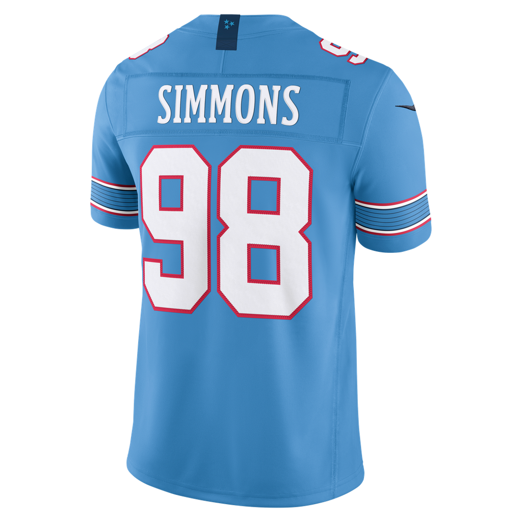 Jeffery Simmons Tennessee Titans Nike Vapor F.U.S.E. Stitched Limited Jersey - White Official NFL Team Apparel Football Fan Gear