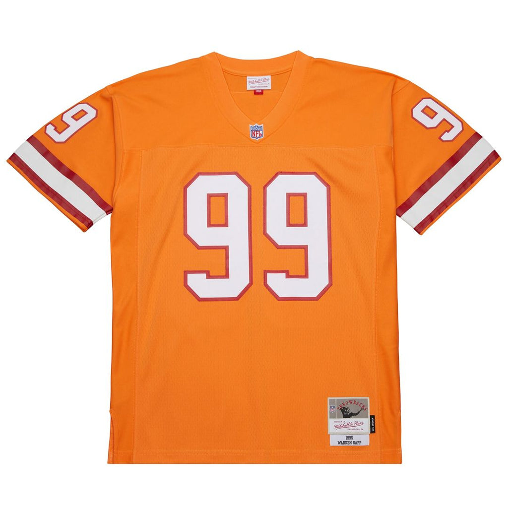 Warren Sapp Tampa Bay Buccaneers Mitchell & Ness 1995 Legacy Replica Jersey - Orange Official NFL Team Apparel Football Fan Gear