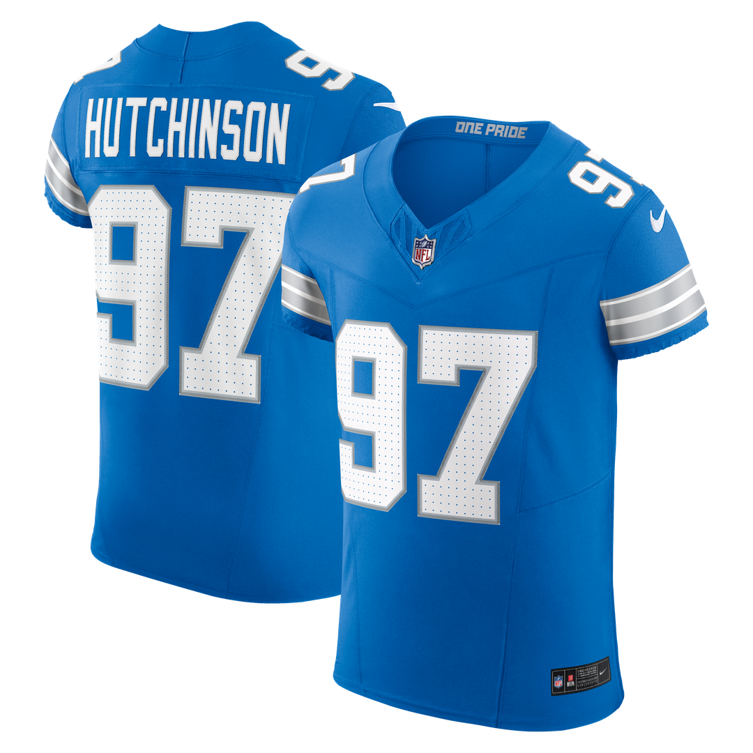 Aidan Hutchinson Detroit Lions Nike Alternate Vapor F.U.S.E. Elite Jersey - Black Official NFL Team Apparel Football Fan Gear