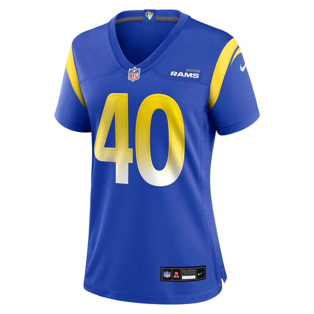Jesse Luketa Los Angeles Rams Nike Women's Team Game Jersey - Royal Official NFL Team Apparel Football Fan Gear
