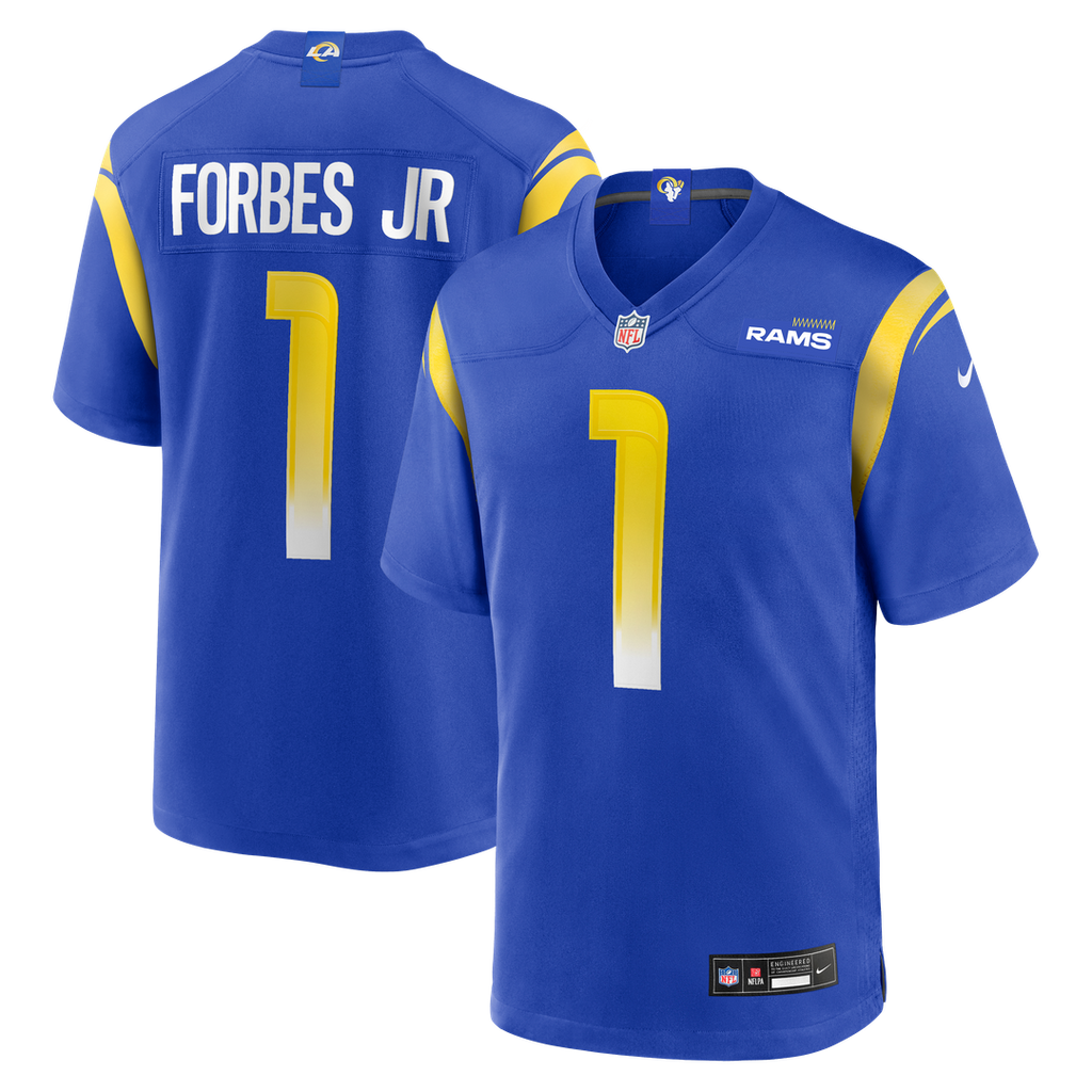 Emmanuel Forbes Jr. Los Angeles Rams Nike Team Game Jersey - Royal Official NFL Team Apparel Football Fan Gear