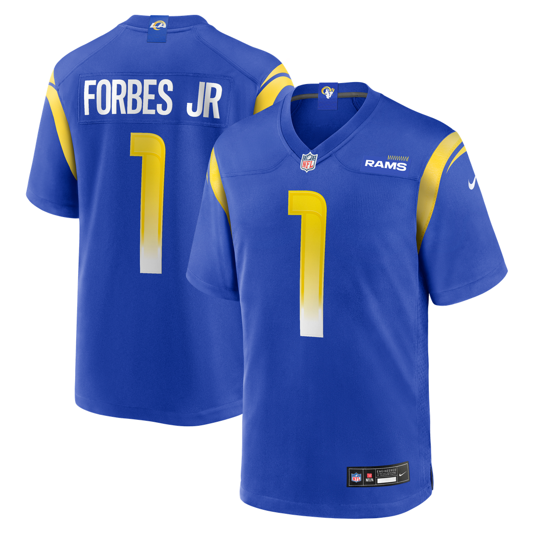 Emmanuel Forbes Jr. Los Angeles Rams Nike Team Game Jersey - Royal Official NFL Team Apparel Football Fan Gear