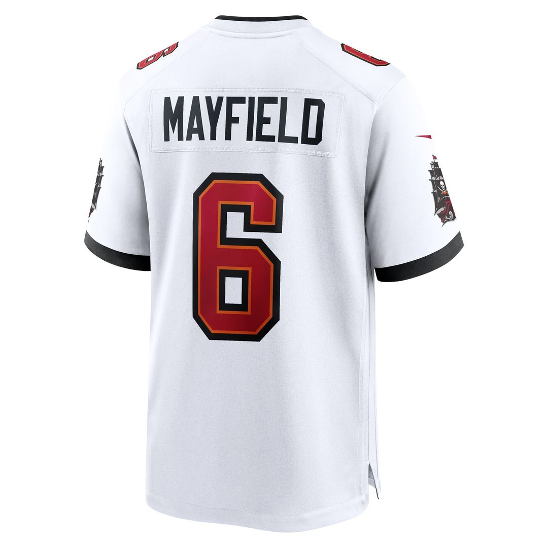 Baker Mayfield Tampa Bay Buccaneers Nike Away Game Jersey - White Official NFL Team Apparel Football Fan Gear
