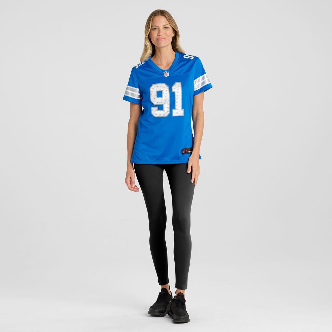 Tyleik Williams Detroit Lions Nike Women's Team Game Jersey - Blue Official NFL Team Apparel Football Fan Gear