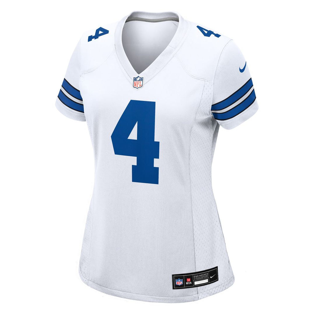 Dak Prescott Dallas Cowboys Nike Women's Team Game Jersey - White Official NFL Team Apparel Football Fan Gear