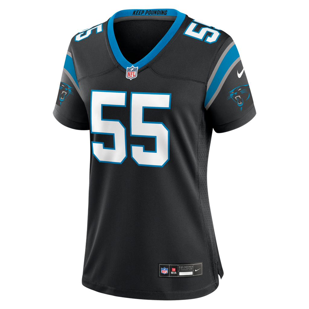 Devin Lloyd Carolina Panthers Nike Women's Team Game Jersey - Black Official NFL Team Apparel Football Fan Gear