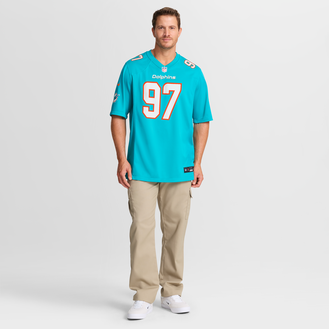 Rashard Lawrence Miami Dolphins Nike Team Game Jersey - Aqua Official NFL Team Apparel Football Fan Gear