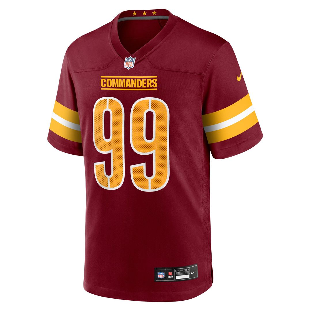 Javon Kinlaw Washington Commanders Nike Team Game Jersey - Burgundy Official NFL Team Apparel Football Fan Gear