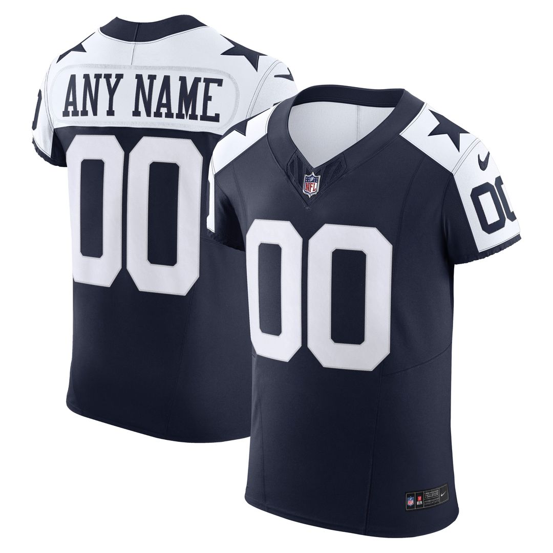 Dallas Cowboys Nike Vapor F.U.S.E. Elite Custom Jersey - Navy Official NFL Team Apparel Football Fan Gear