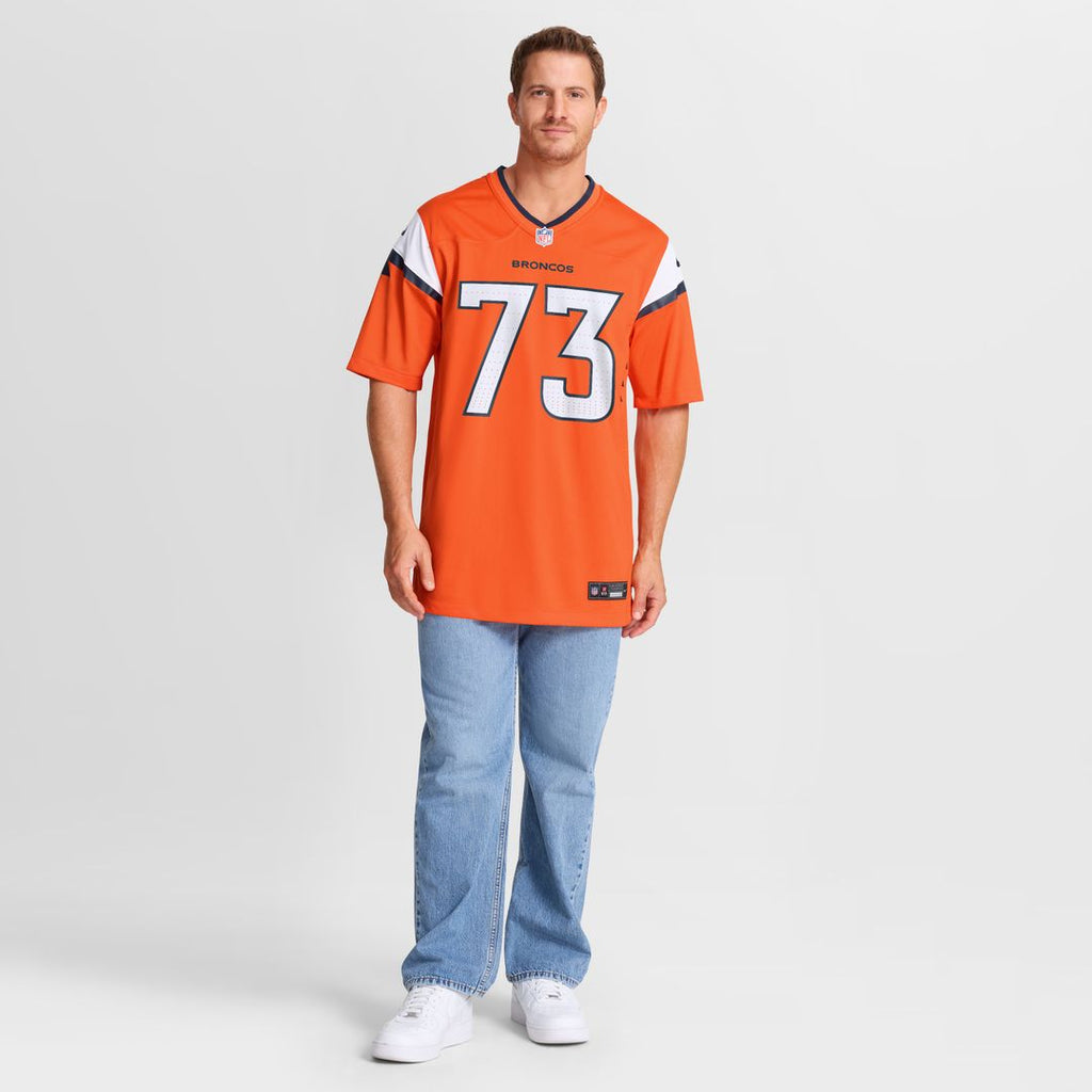Frank Crum Denver Broncos Nike Team Game Jersey - Orange Official NFL Team Apparel Football Fan Gear