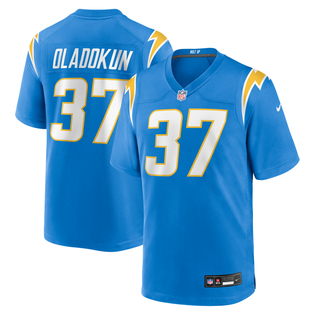 Jordan Oladokun Los Angeles Chargers Nike Team Game Jersey - Powder Blue Official NFL Team Apparel Football Fan Gear