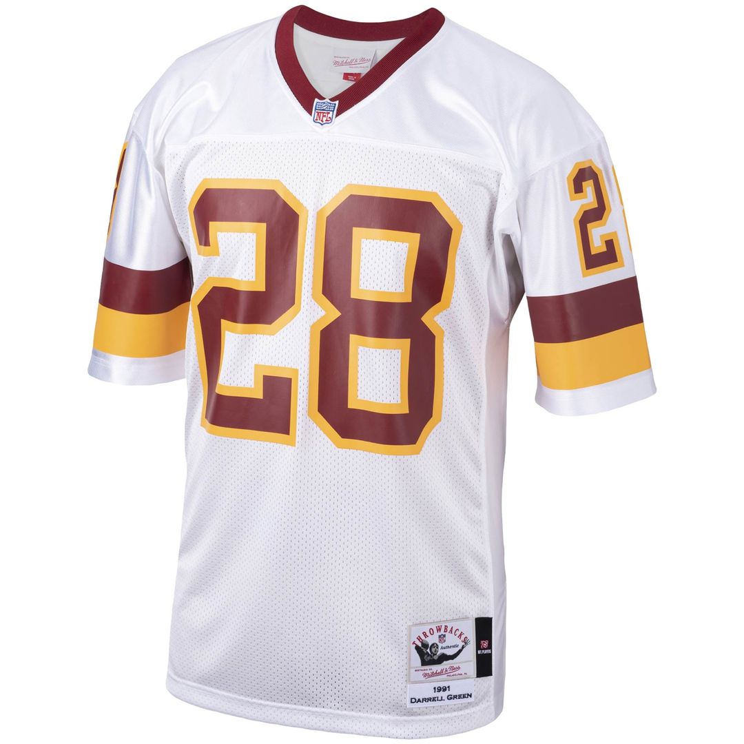 Darrell Green Washington Football Team 1991 Mitchell & Ness Authentic Throwback Retired Player Jersey - White Official NFL Team Apparel Football Fan G