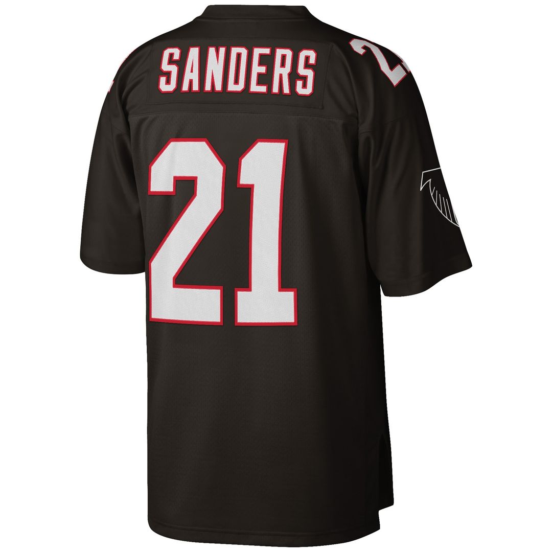 Deion Sanders Atlanta Falcons Mitchell & Ness Big & Tall 1992 Retired Player Replica Jersey - Black Official NFL Team Apparel Football Fan Gear