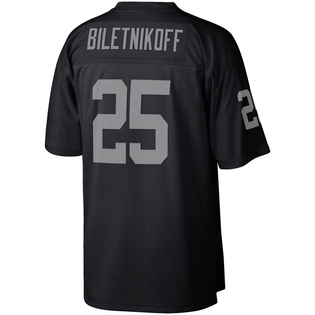 Fred Biletnikoff Las Vegas Raiders Mitchell & Ness Retired Player Legacy Replica Jersey - Black Official NFL Team Apparel Football Fan Gear