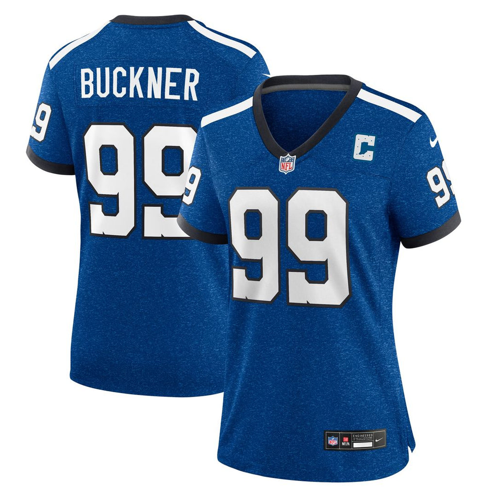 DeForest Buckner Indianapolis Colts Nike Women's Indiana Nights Alternate Game Jersey - Royal Official NFL Team Apparel Football Fan Gear