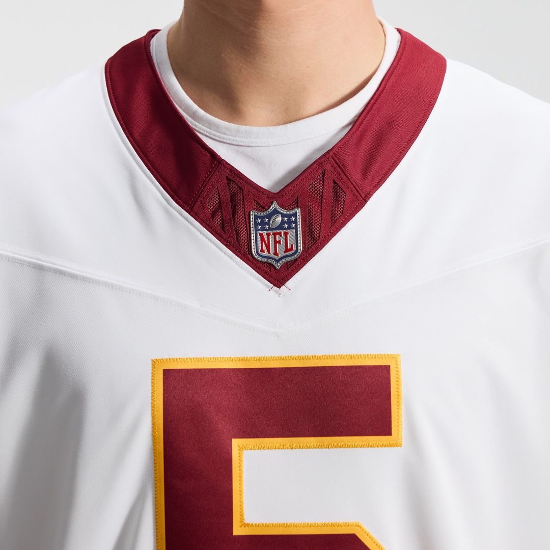 Jayden Daniels Washington Commanders Nike Vapor F.U.S.E. Stitched Limited Jersey - White Official NFL Team Apparel Football Fan Gear