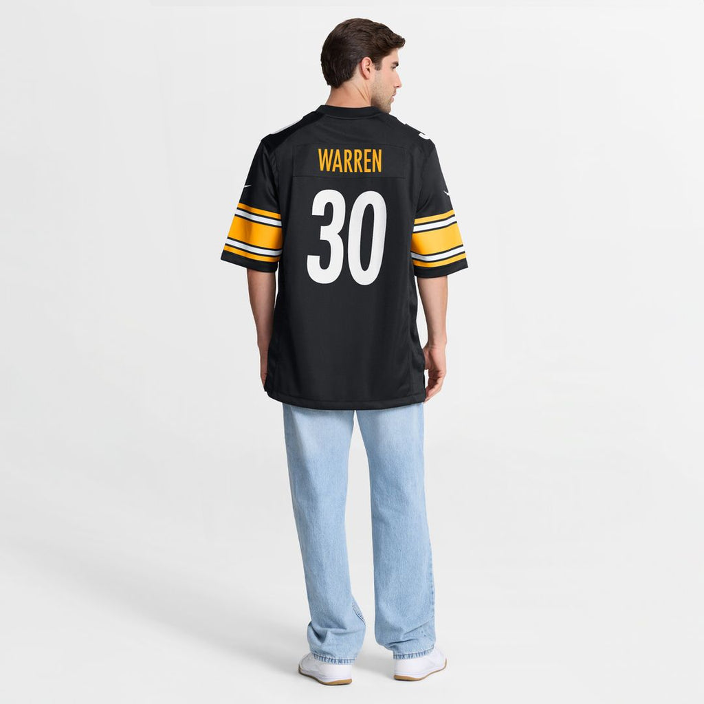 Jaylen Warren Pittsburgh Steelers Nike Game Player Jersey - Black Official NFL Team Apparel Football Fan Gear