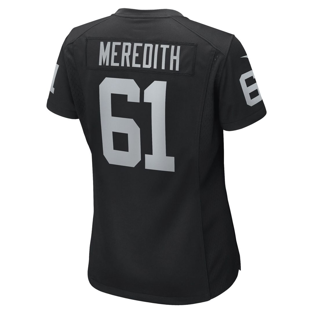 Jordan Meredith Las Vegas Raiders Nike Women's Game Player Jersey - Black Official NFL Team Apparel Football Fan Gear