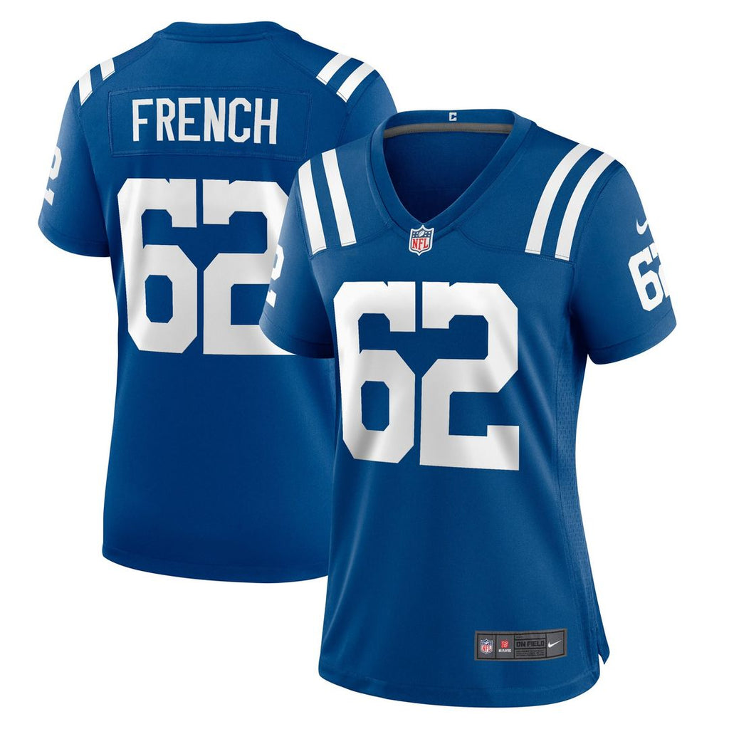 Wesley French Indianapolis Colts Nike Women's Game Player Jersey - Royal Official NFL Team Apparel Football Fan Gear