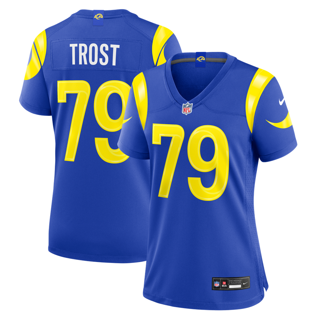 Keagen Trost Los Angeles Rams Nike Women's Team Game Jersey - Royal Official NFL Team Apparel Football Fan Gear