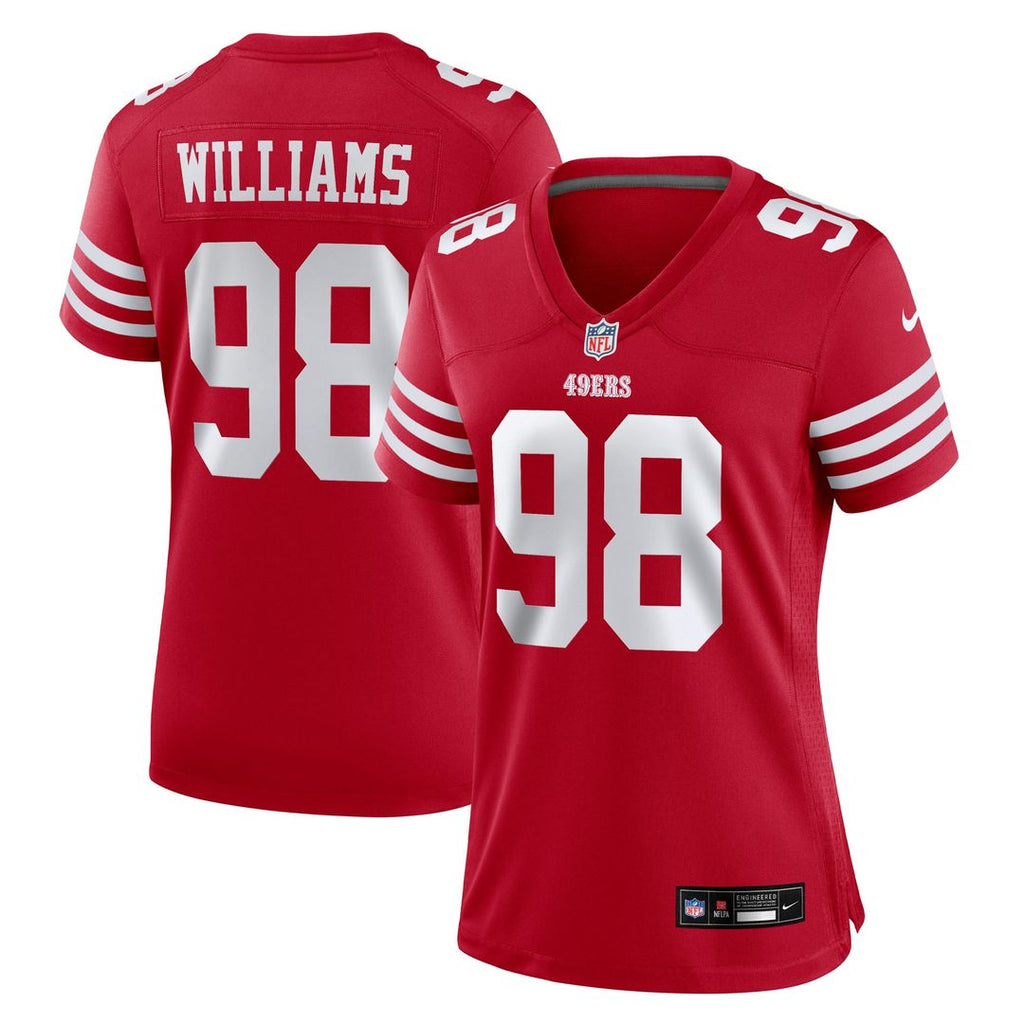 Mykel Williams San Francisco 49ers Nike Women's Team Game Jersey - Scarlet Official NFL Team Apparel Football Fan Gear