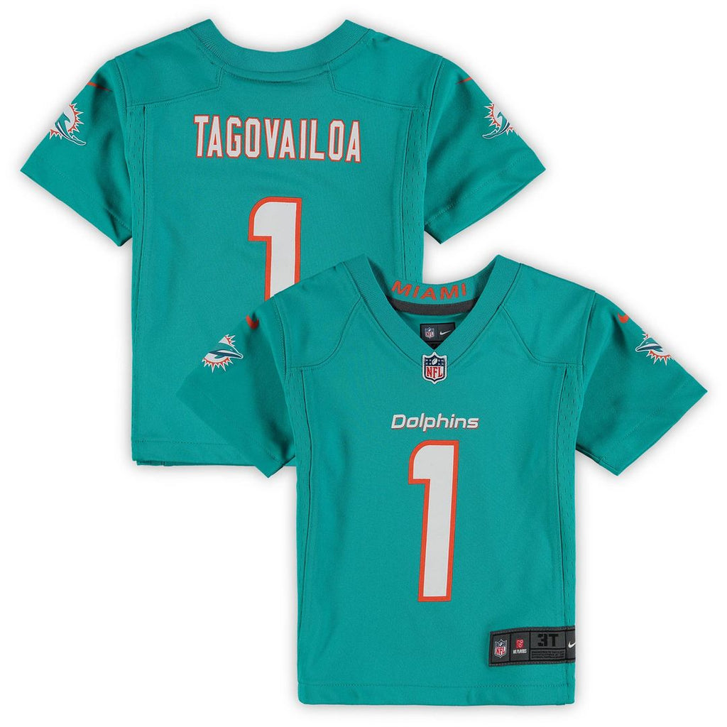 Tua Tagovailoa Miami Dolphins Nike Toddler Game Jersey - Aqua Official NFL Team Apparel Football Fan Gear
