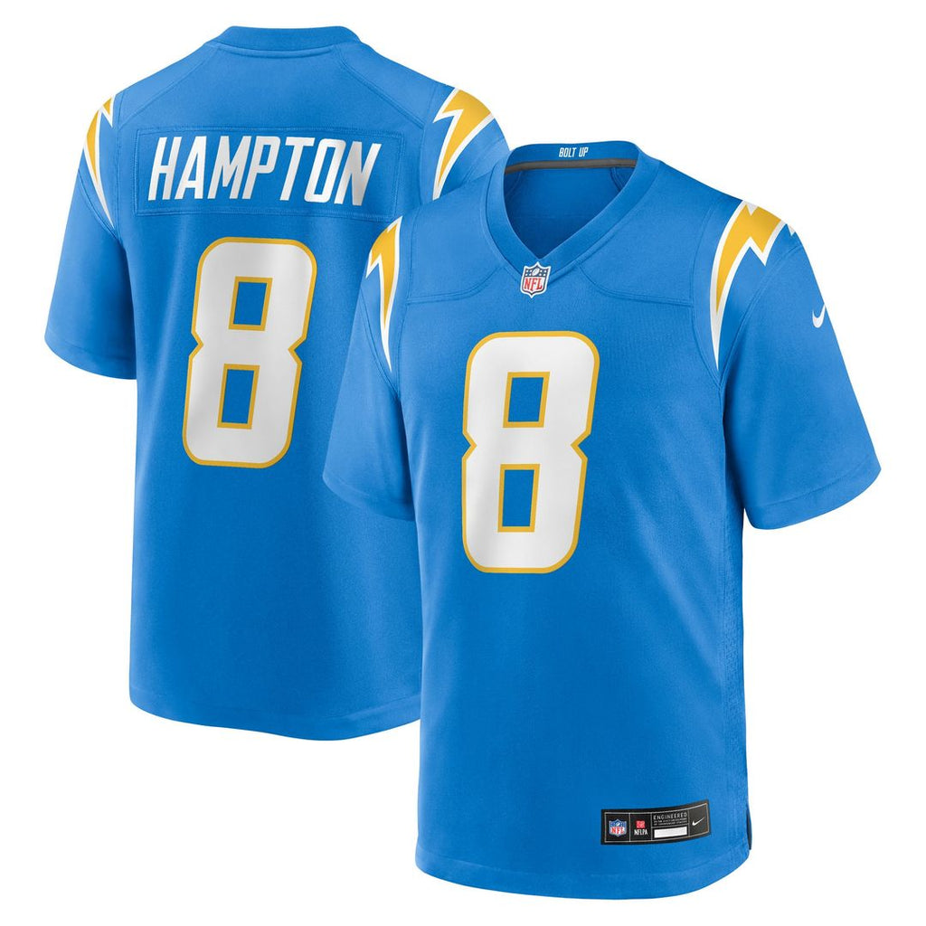 Omarion Hampton Los Angeles Chargers Nike Game Player Jersey - Powder Blue Official NFL Team Apparel Football Fan Gear