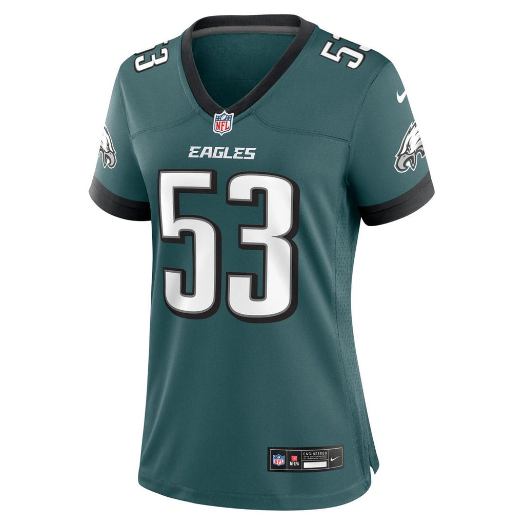 Zack Baun Philadelphia Eagles Nike Women's Game Jersey - Midnight Green Official NFL Team Apparel Football Fan Gear