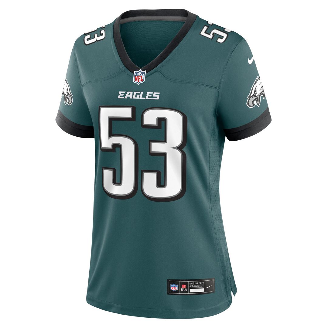 Zack Baun Philadelphia Eagles Nike Women's Game Jersey - Midnight Green Official NFL Team Apparel Football Fan Gear