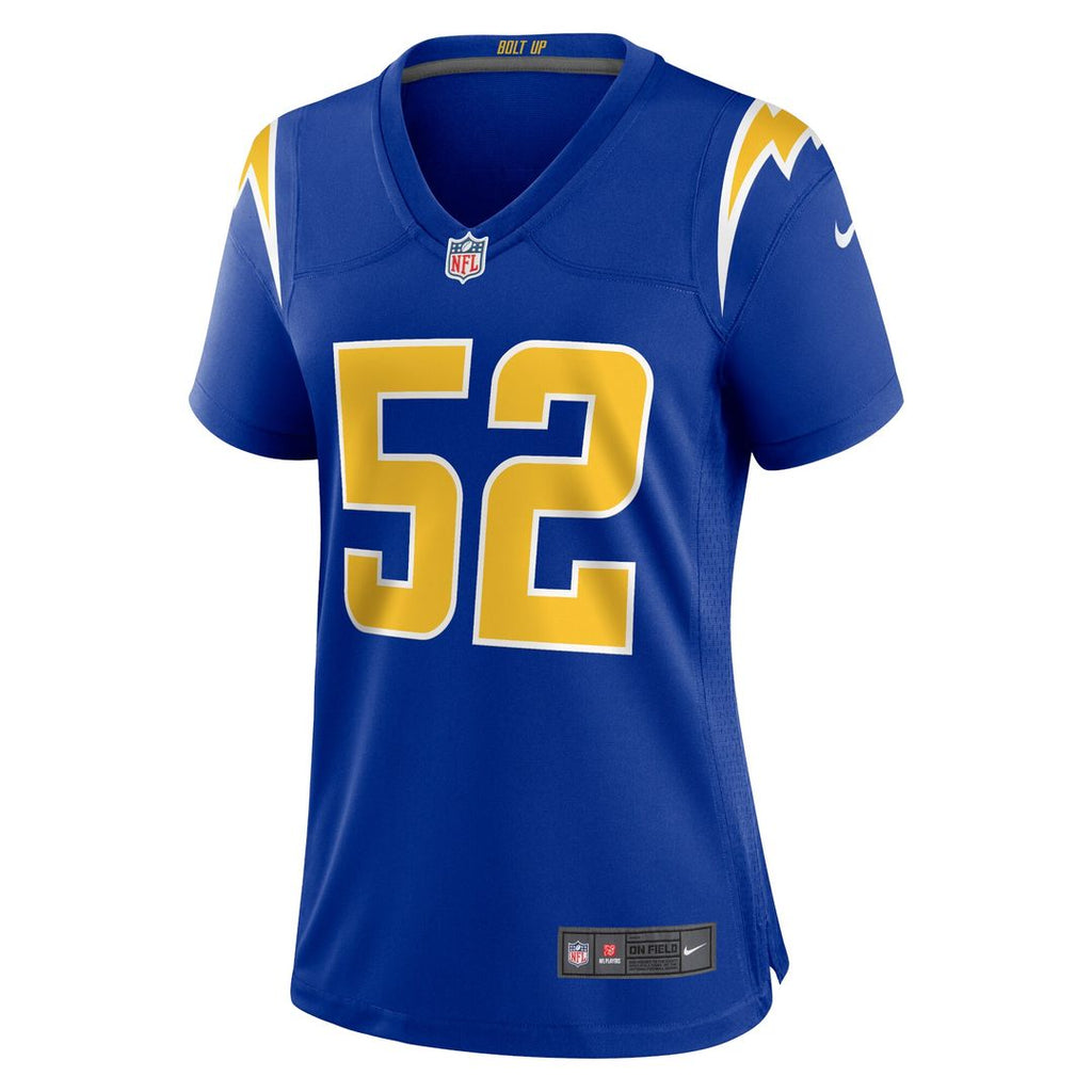 Khalil Mack Los Angeles Chargers Nike Women's Alternate Game Jersey - Royal Official NFL Team Apparel Football Fan Gear