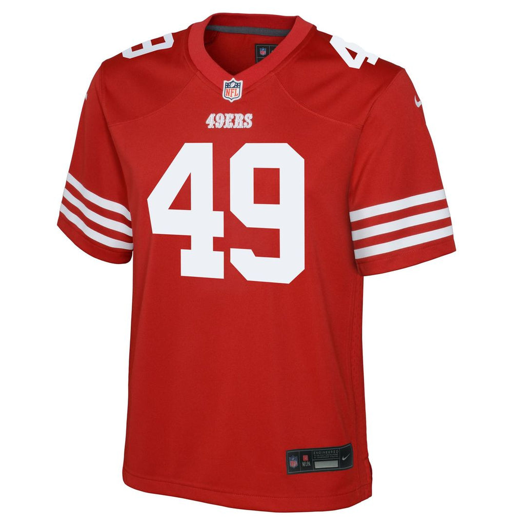 The Faithful San Francisco 49ers Nike Youth Team Game Jersey - Scarlet Official NFL Team Apparel Football Fan Gear