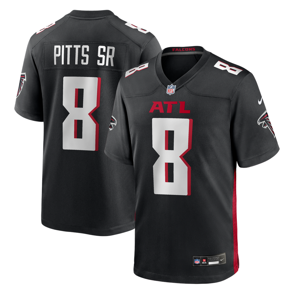 Kyle Pitts Sr. Atlanta Falcons Nike Team Game Jersey - Black Official NFL Team Apparel Football Fan Gear
