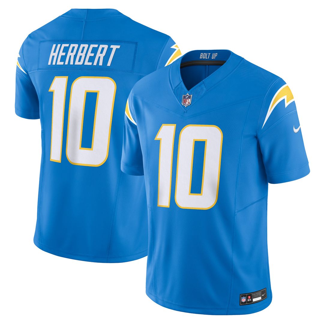 Justin Herbert Los Angeles Chargers Nike Vapor F.U.S.E. Limited Jersey - Powder Blue Official NFL Team Apparel Football Fan Gear
