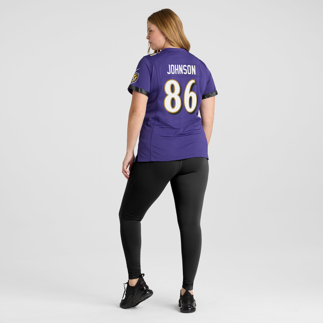 Cornelius Johnson Baltimore Ravens Nike Women's Team Game Jersey - Purple Official NFL Team Apparel Football Fan Gear