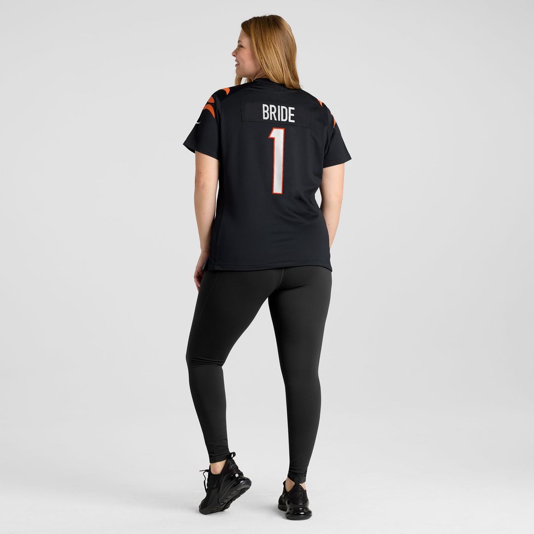 Number 1 Bride Cincinnati Bengals Nike Women's Game Jersey - Black Official NFL Team Apparel Football Fan Gear
