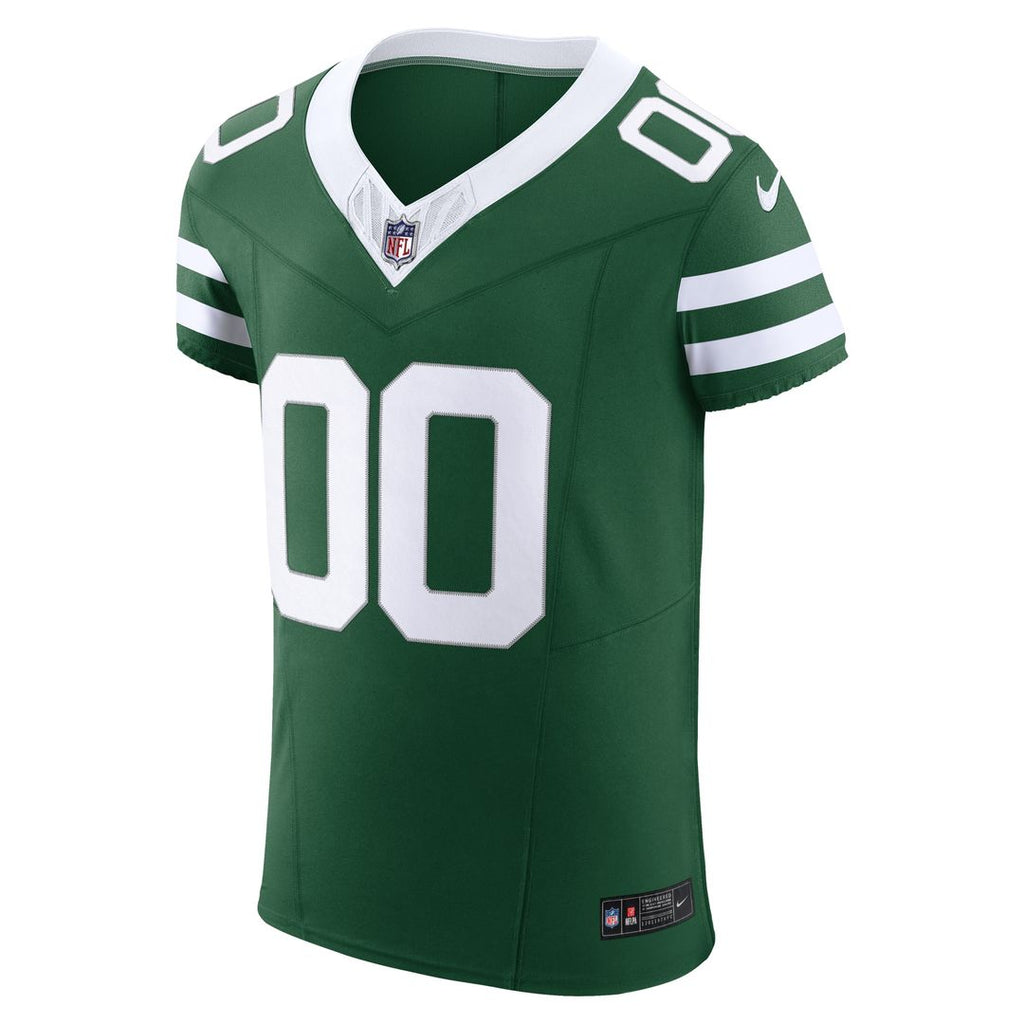 New York Jets Nike Alternate Vapor F.U.S.E. Elite Custom Jersey - Legacy Black Official NFL Team Apparel Football Fan Gear