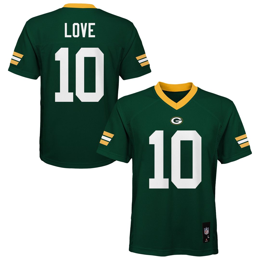 Jordan Love Green Bay Packers Outerstuff Preschool Replica Player Jersey - Green Official NFL Team Apparel Football Fan Gear