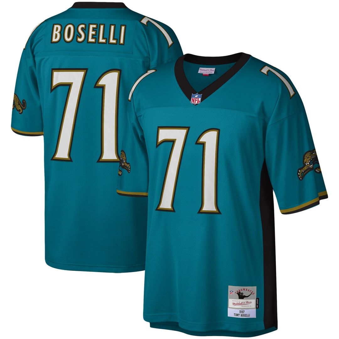 Tony Boselli Jacksonville Jaguars Mitchell & Ness Legacy Replica Jersey - Teal Official NFL Team Apparel Football Fan Gear
