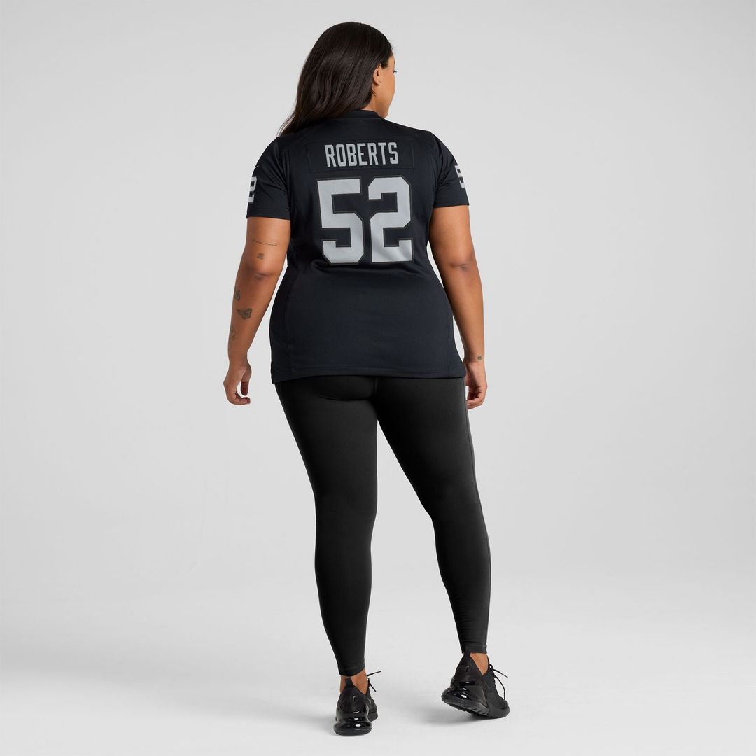 Elandon Roberts Las Vegas Raiders Nike Women's Team Game Jersey - Black Official NFL Team Apparel Football Fan Gear