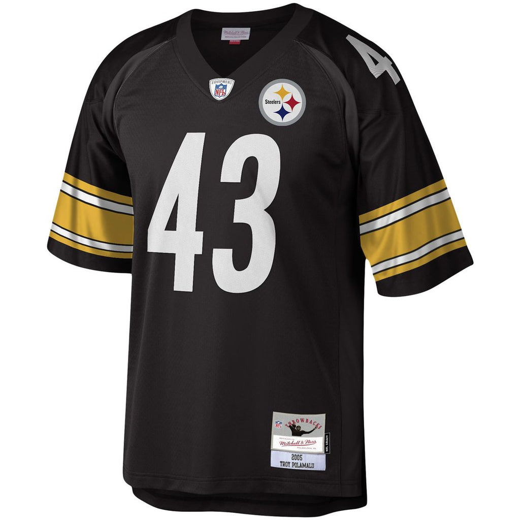 Troy Polamalu Pittsburgh Steelers Mitchell & Ness Legacy Replica Jersey - Black Official NFL Team Apparel Football Fan Gear