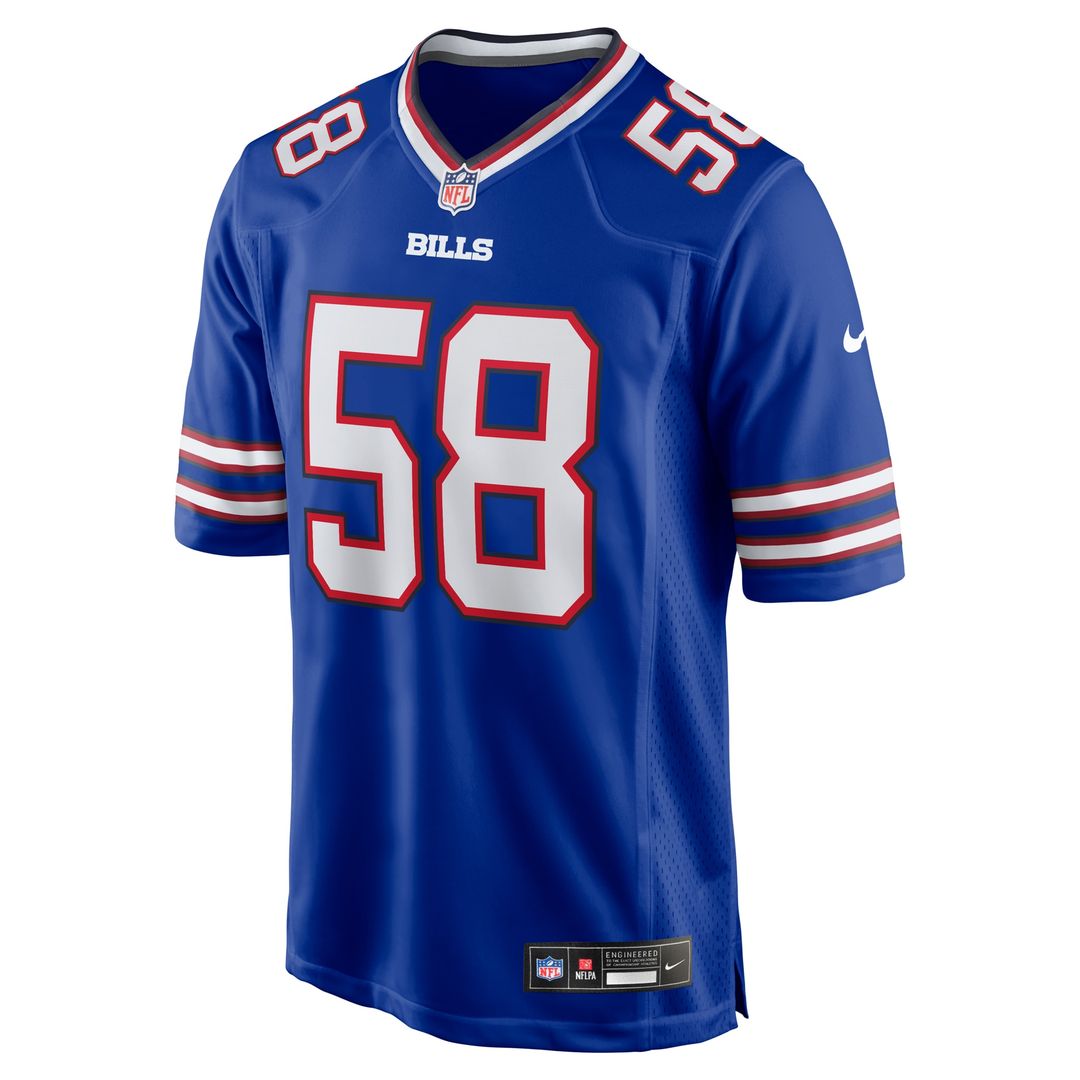 Matt Milano Buffalo Bills Nike Game Player Jersey - Royal Official NFL Team Apparel Football Fan Gear