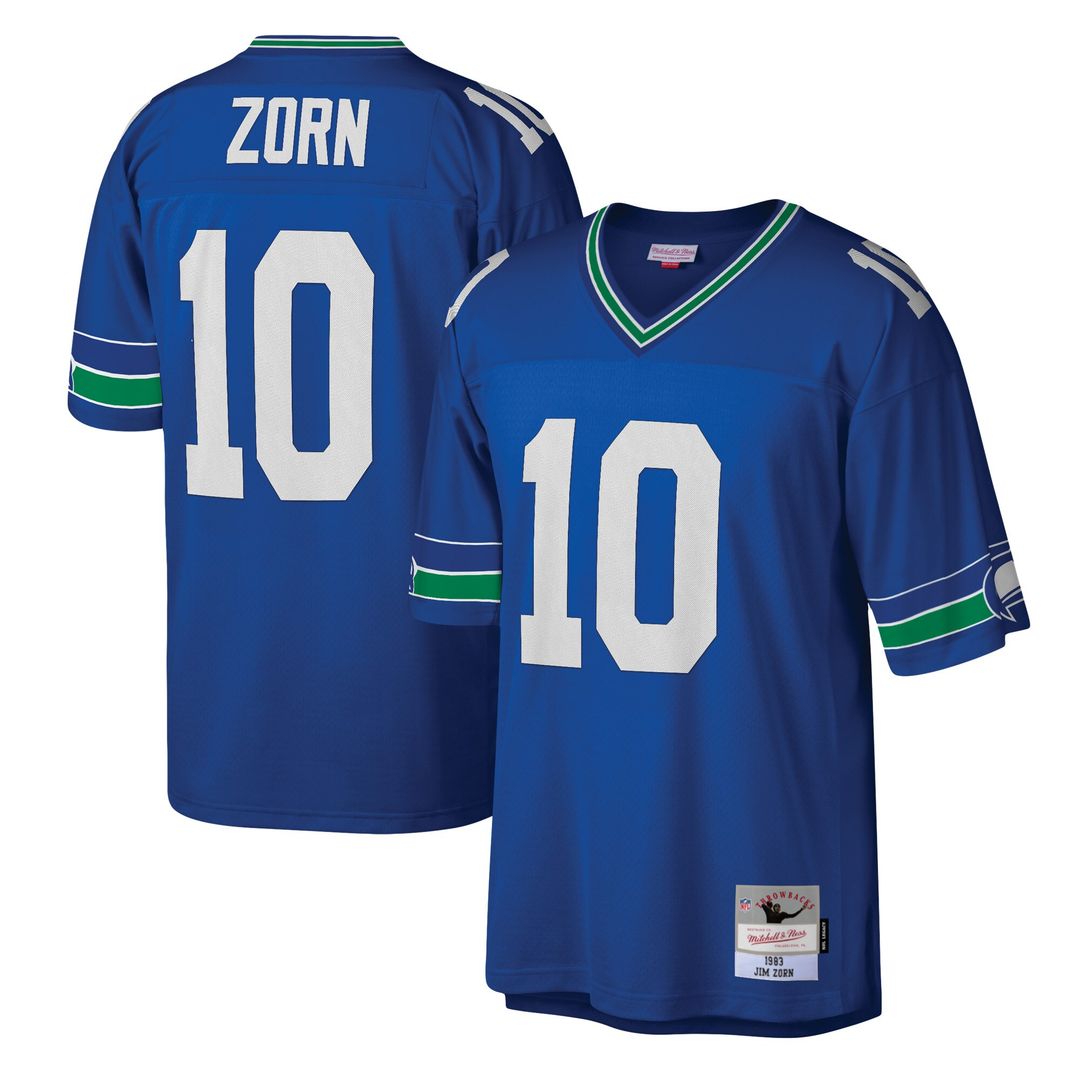 Jim Zorn Seattle Seahawks Mitchell & Ness Legacy Replica Jersey - Royal Official NFL Team Apparel Football Fan Gear
