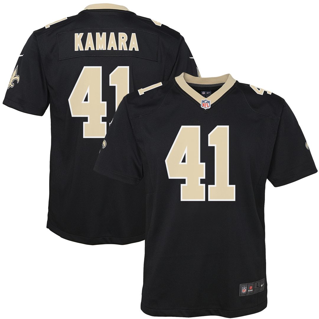 Alvin Kamara New Orleans Saints Nike Youth Game Jersey - Black Official NFL Team Apparel Football Fan Gear