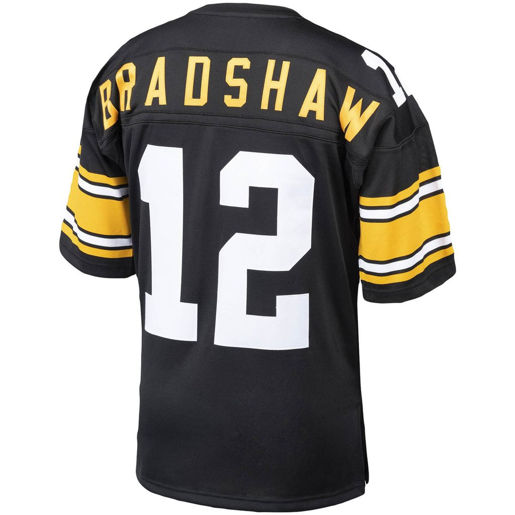 Terry Bradshaw Pittsburgh Steelers Mitchell & Ness Authentic Throwback Retired Player Jersey - Black Official NFL Team Apparel Football Fan Gear