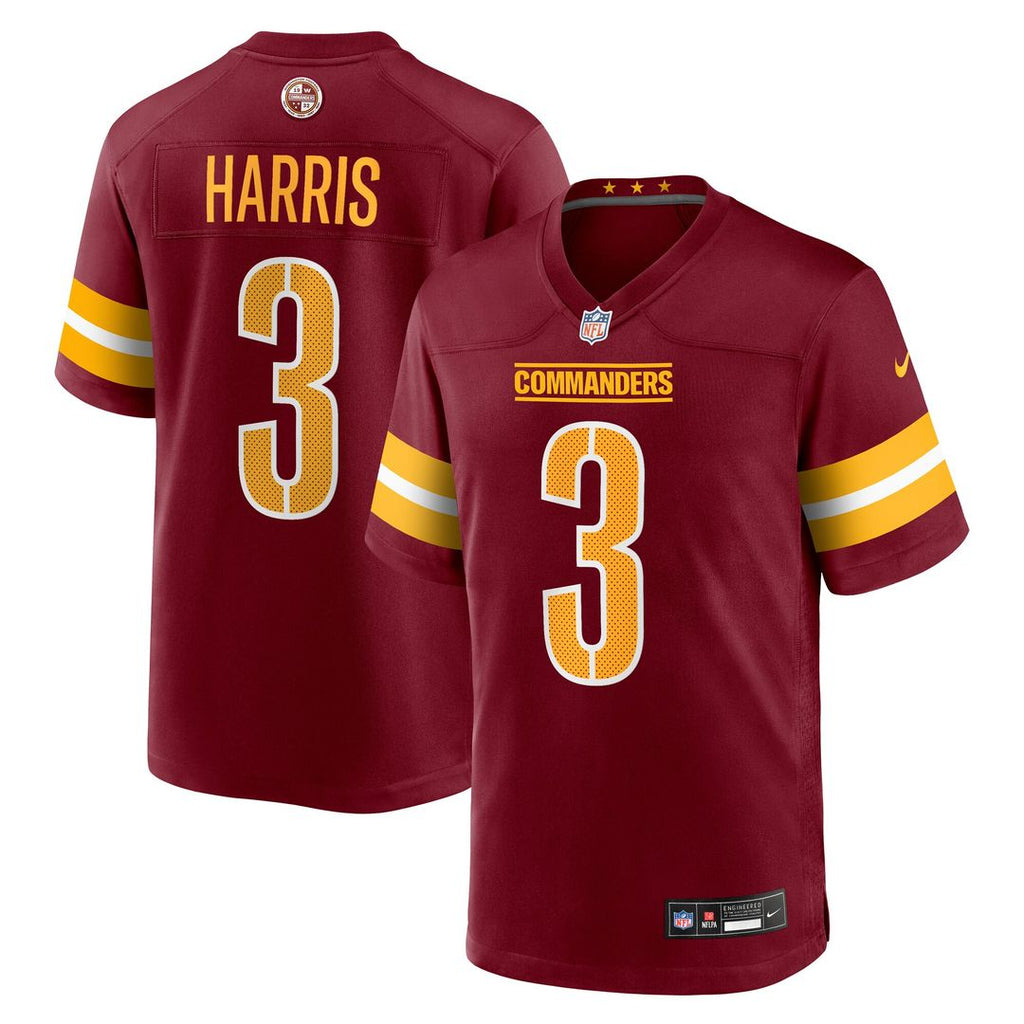 Will Harris Washington Commanders Nike Team Game Jersey - Burgundy Official NFL Team Apparel Football Fan Gear