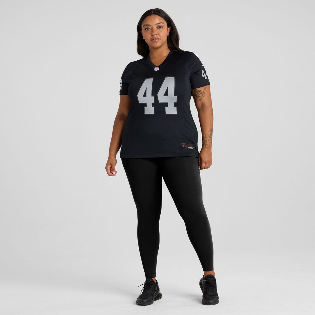 Tommy Eichenberg Las Vegas Raiders Nike Women's Team Game Jersey - Black Official NFL Team Apparel Football Fan Gear