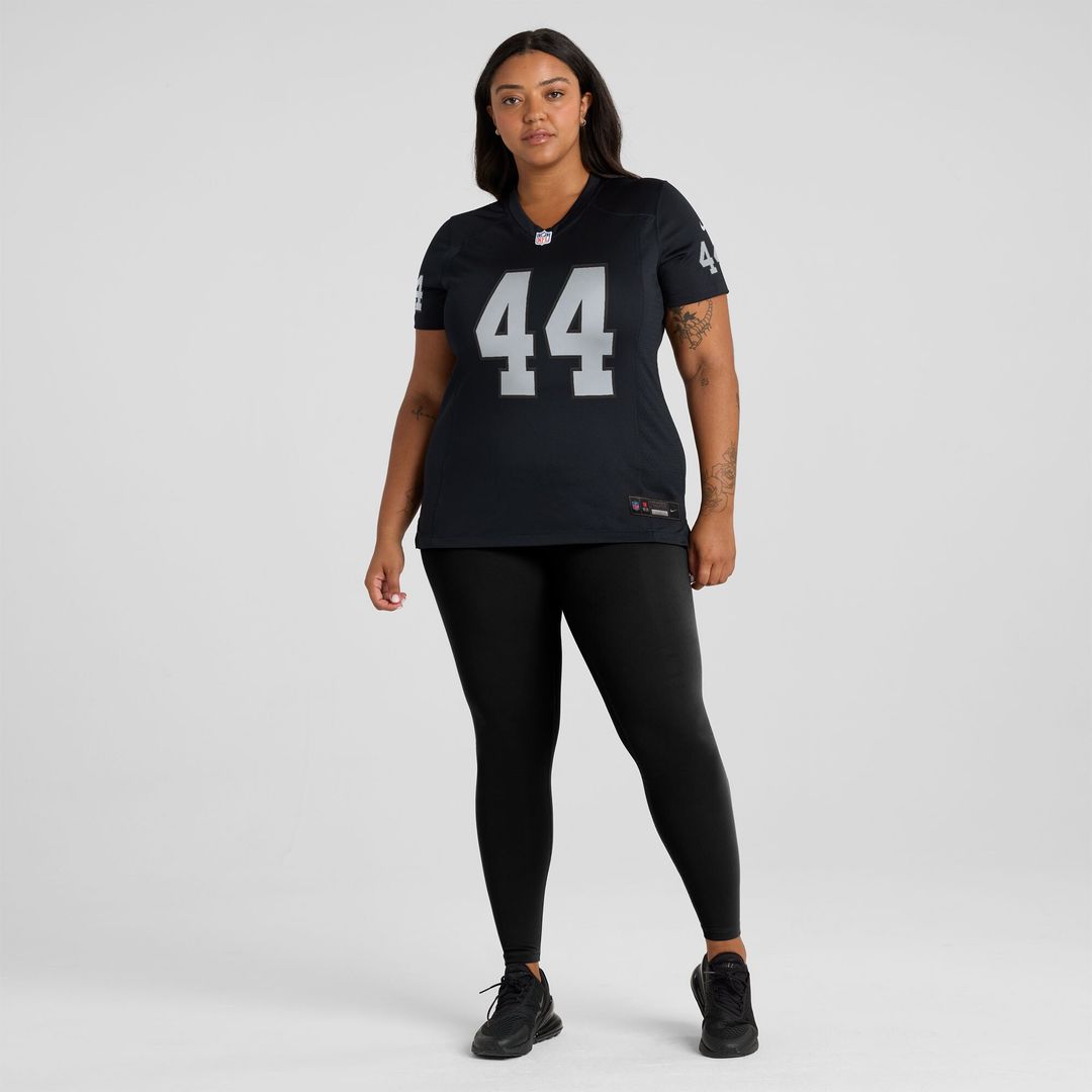 Tommy Eichenberg Las Vegas Raiders Nike Women's Team Game Jersey - Black Official NFL Team Apparel Football Fan Gear