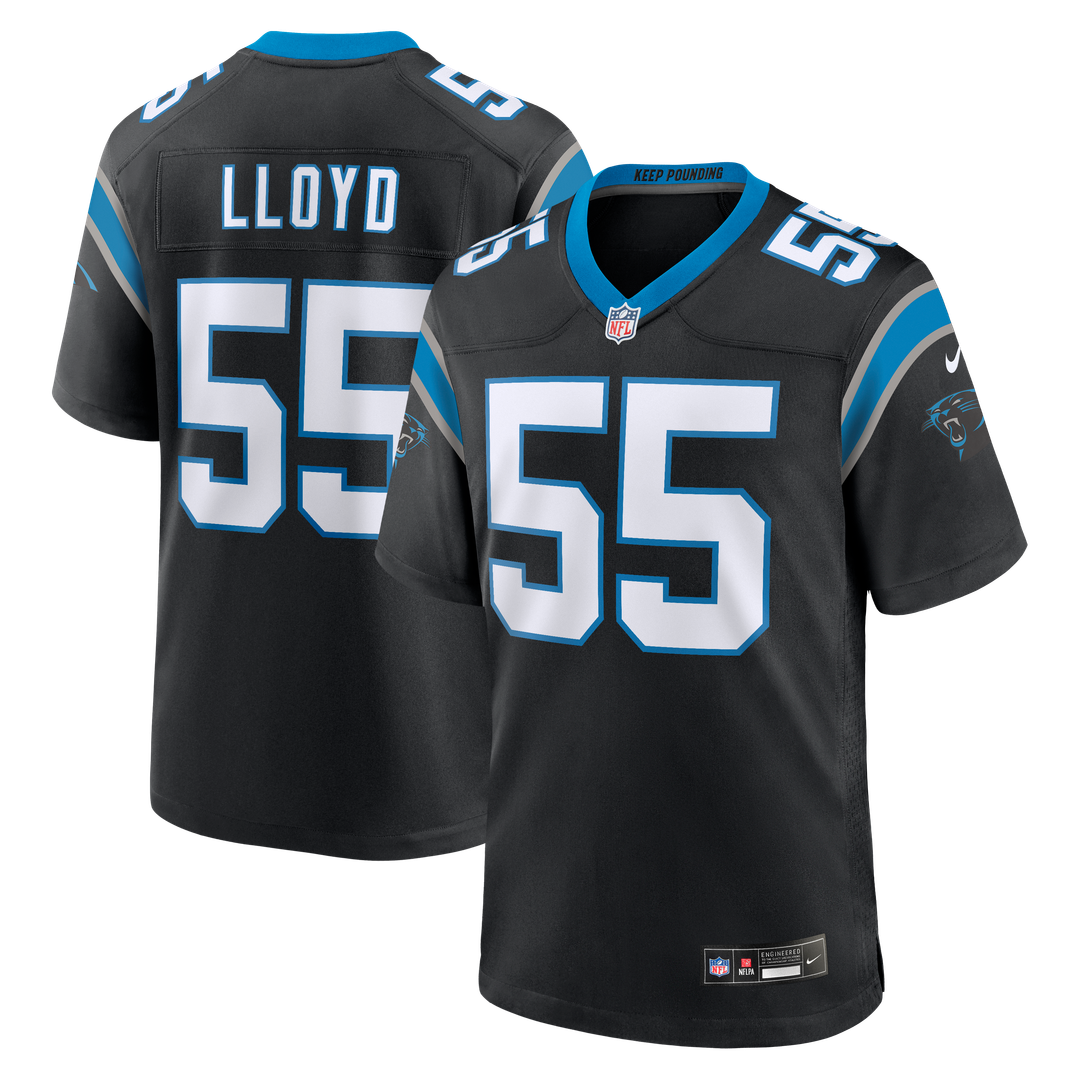 Devin Lloyd Carolina Panthers Nike Team Game Jersey - Black Official NFL Team Apparel Football Fan Gear