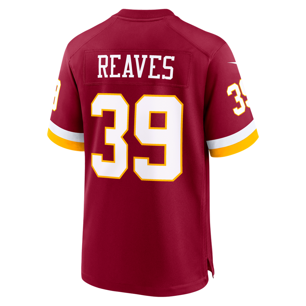 Jeremy Reaves Washington Commanders Nike Game Jersey - Burgundy Official NFL Team Apparel Football Fan Gear
